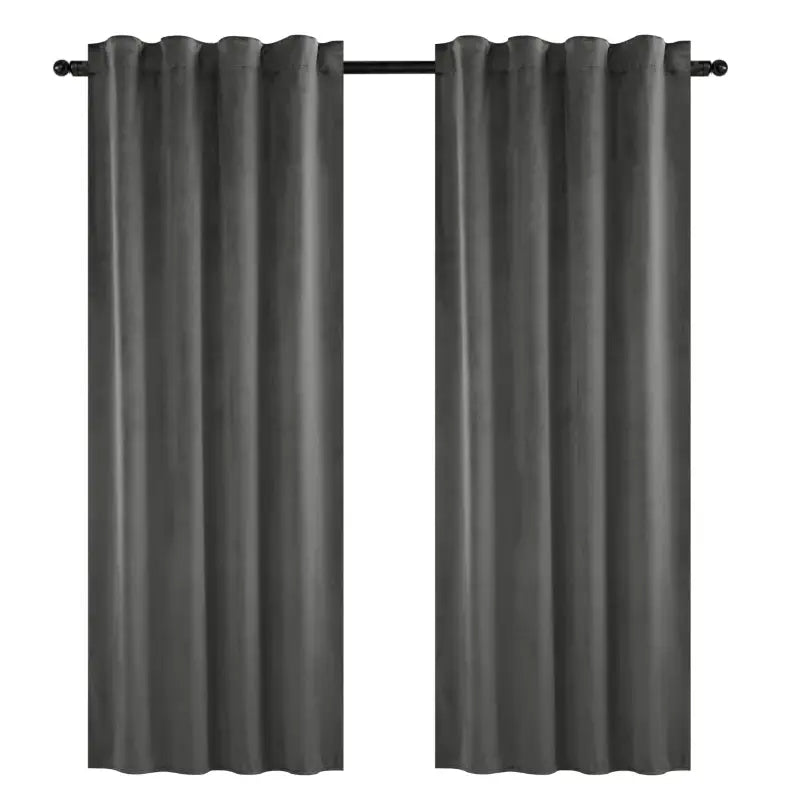 BukkitBow fluwelen gordijnset, 300g/m², 140 cm breed, in verschillende hoogtes, zachte textuur en luxe uitstraling