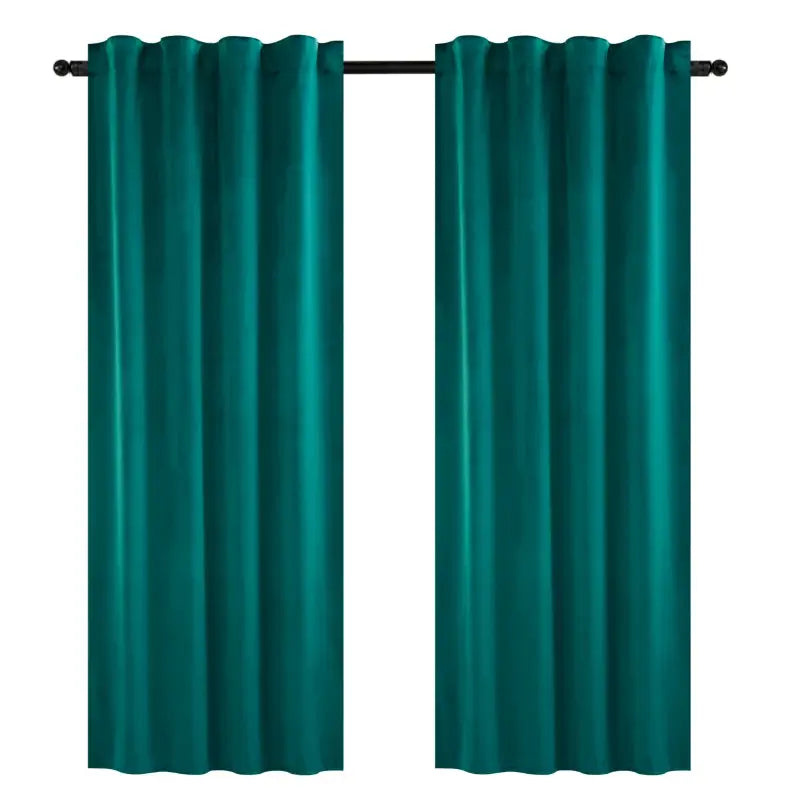 BukkitBow fluwelen gordijnset met 300g/m², 140 cm breed, in verschillende hoogtes, donkerrode kleur, luxe uitstraling.