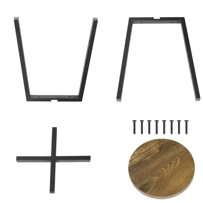 Set van 2 vintage industriële barkrukken van BukkitBow met bewerkt hout en metalen frame, zithoogte 46 cm.