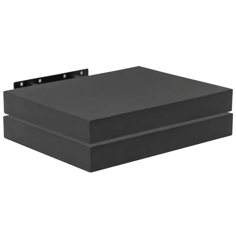 BukkitBow set van 2 MDF zwevende boekenplanken met diverse maten en maximale belasting van 5kg, geschikt voor muurdecoratie.