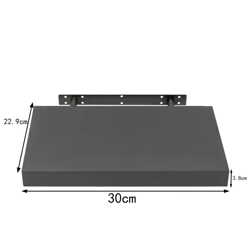 Set van 2 BukkitBow MDF zwevende boekenplanken in diverse maten, maximale belasting 5kg, geschikt voor wanddecoratie en boeken.