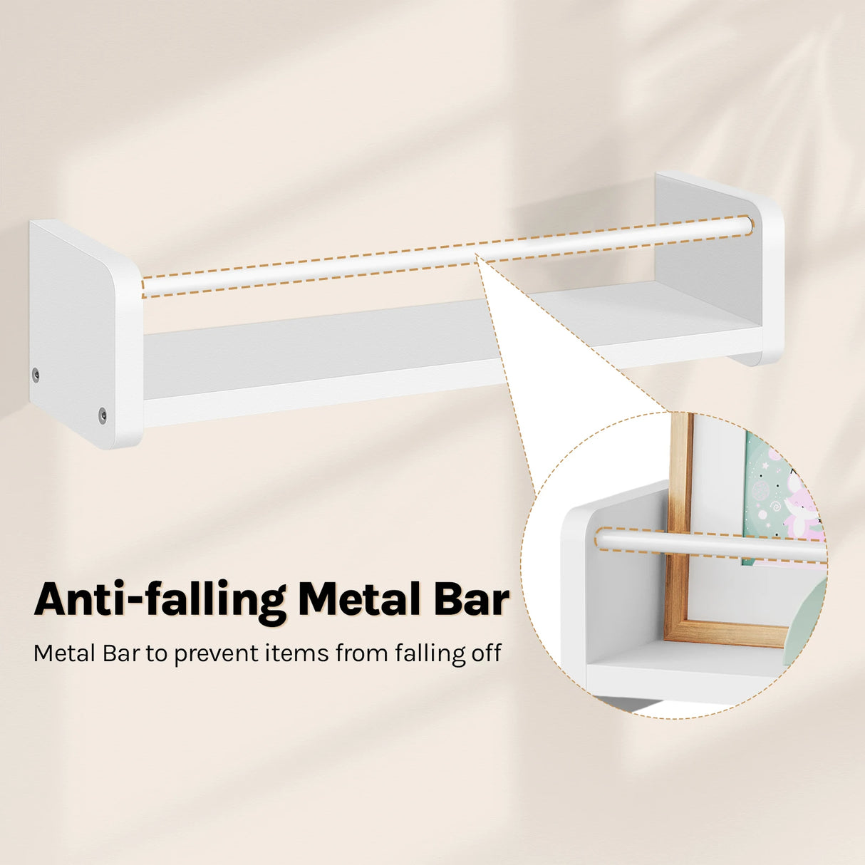 BukkitBow - Set van 3 Zwevende Wandplanken - Modern - Fotoplank - Wandrek voor Kinderkamer