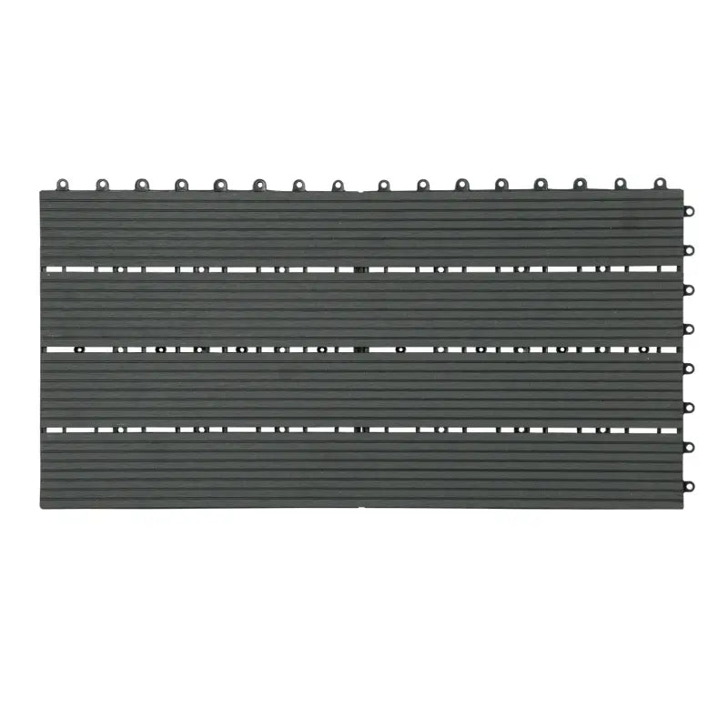 BukkitBow WPC terrastegels set met 6 plug-in systeem terrasplanken van 30x60cm, geschikt voor buiten terrassen.