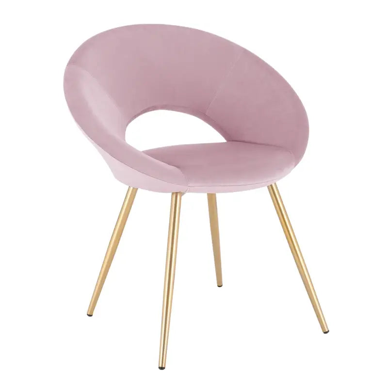 BukkitBow eetkamerstoel met comfortabel fluweel, ergonomisch ontwerp en zithoogte van 47 cm voor een stijlvolle eetkamer.