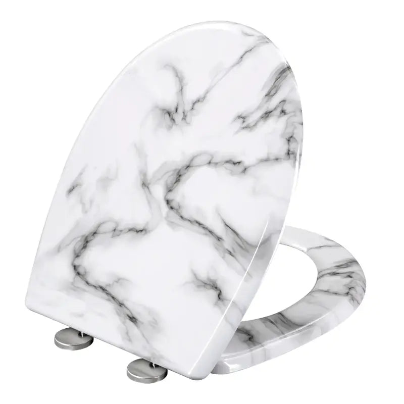 Toiletbril van BukkitBow met softclose en antibacteriële print, comfortabel en hygiënisch toiletzitting met modern design.