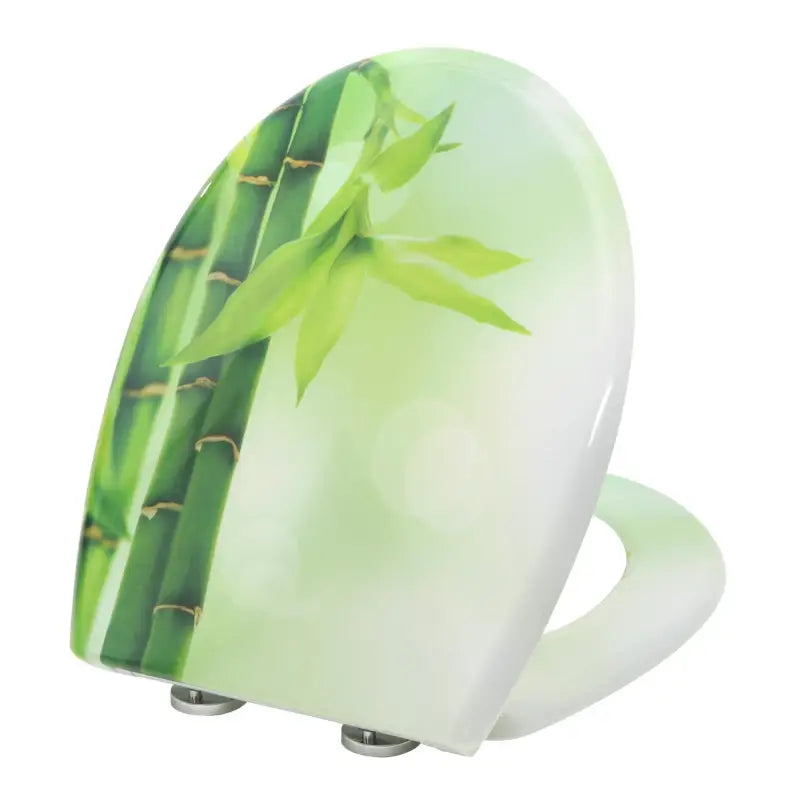 BukkitBow toiletbril met softclose en antibacteriële afwerking, met print, geschikt voor comfortabele, hygiënische toiletoplossing.