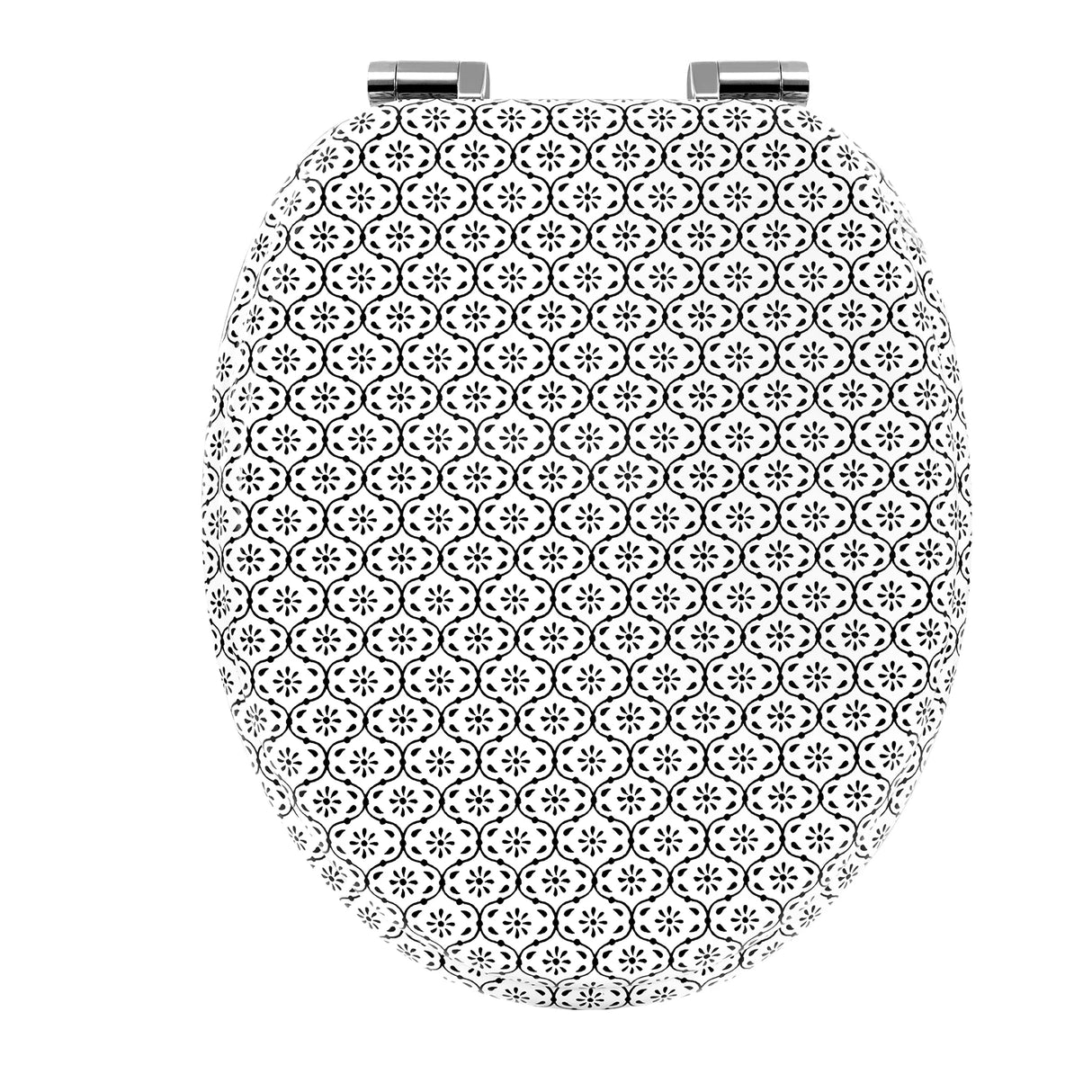 BukkitBow toiletbril met softclose, waterafstotend en antibacterieel, met print, geschikt voor comfortabel gebruik en hygiëne.