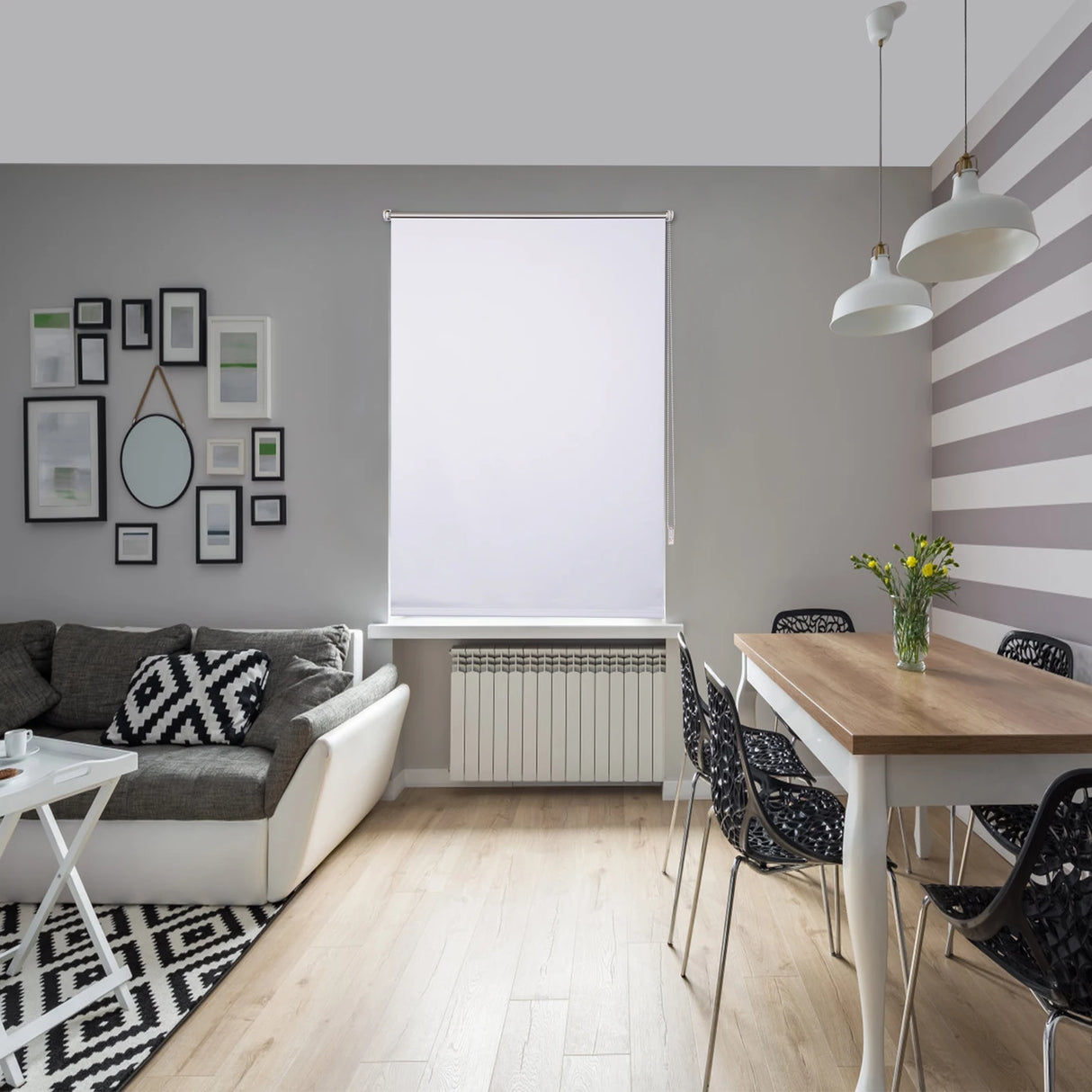 BukkitBow verduisterend thermo rolgordijn zonder boren, zonwerend en ideaal voor donkere kamers, zichtbaar in de afbeelding.