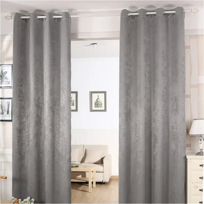 BukkitBow verduisterende gordijnen set van 2, damast look, 100% polyester, dik en isolerend, verschillende maten voor woonkamer of slaapkamer