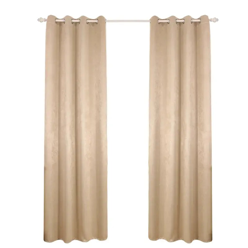 BukkitBow verduisterende gordijnen van 100% polyester met damast look, dik en set van 2 in verschillende maten