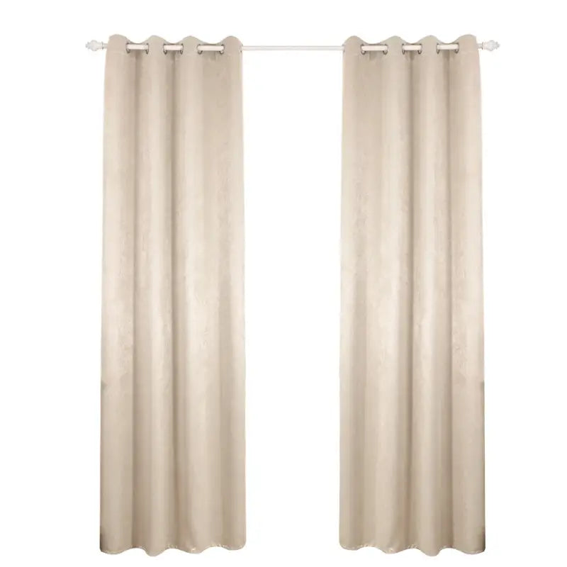 BukkitBow verduisterende gordijnen van 100% polyester met damast look, dik en lichtblockerend, set van 2 in verschillende maten.