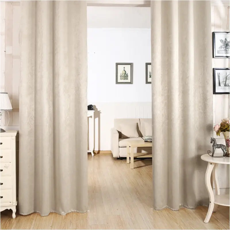 BukkitBow verduisterende gordijnen van 100% polyester met damast look, dik en lichtwerend, set van 2, verschillende maten.