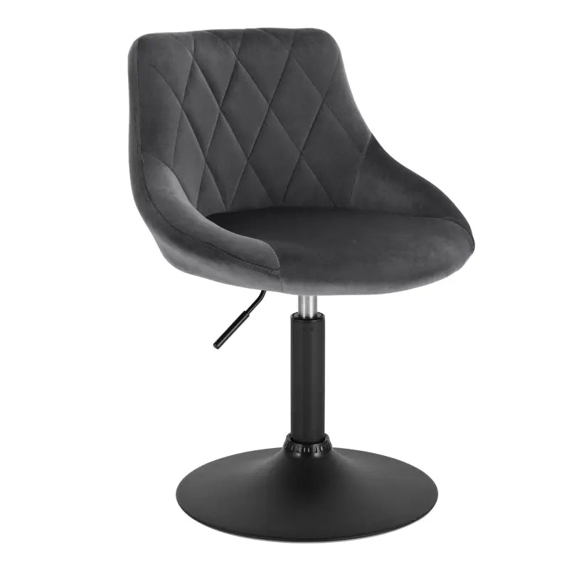 BukkitBow verstelbare barkruk met fluwelen bekleding, metalen frame en ergonomische rugleuning, zithoogte 42-58 cm.