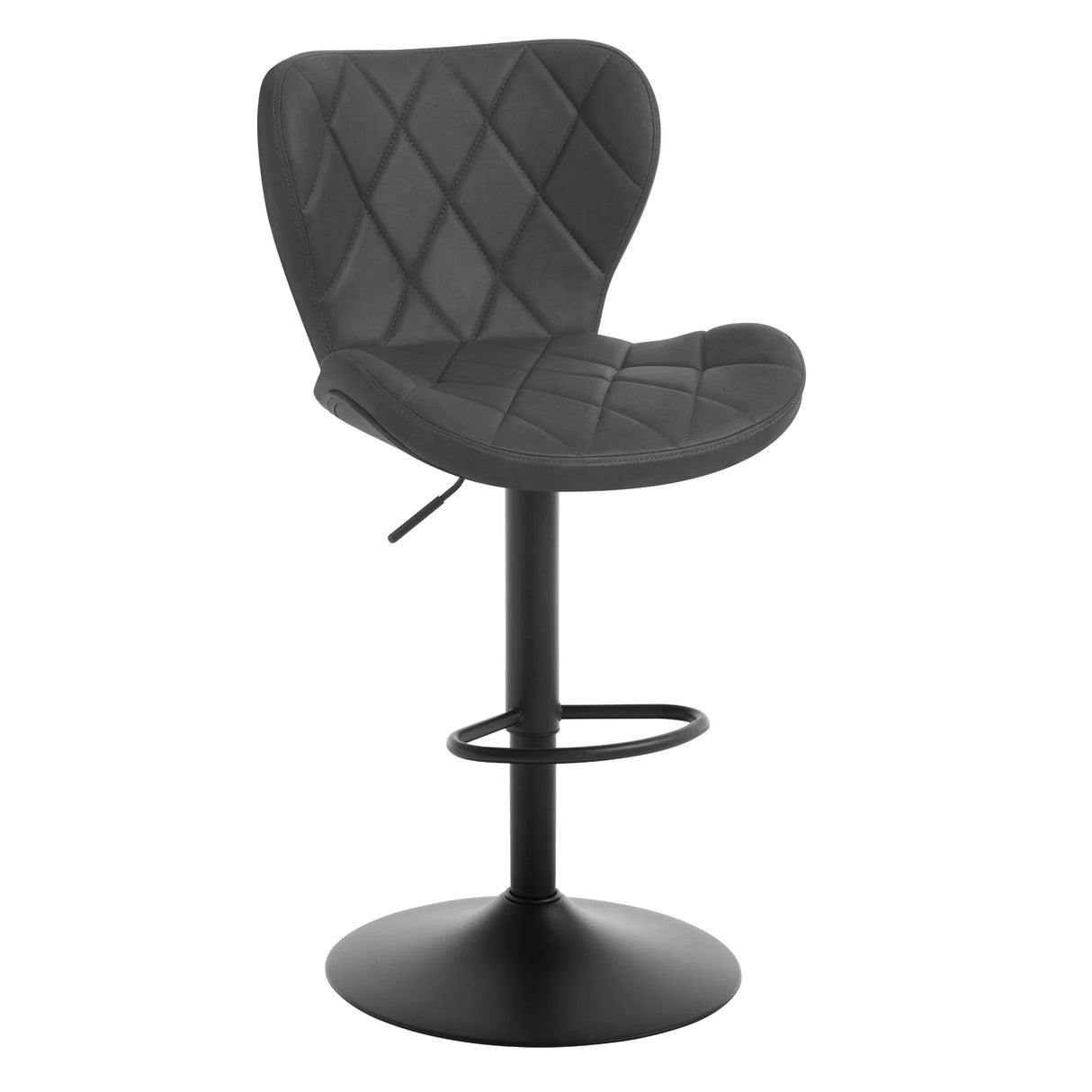 BukkitBow velvet verstelbare barkruk met rugleuning en voetsteun, 360° draaibaar, modern barstoel voor in huis of bar