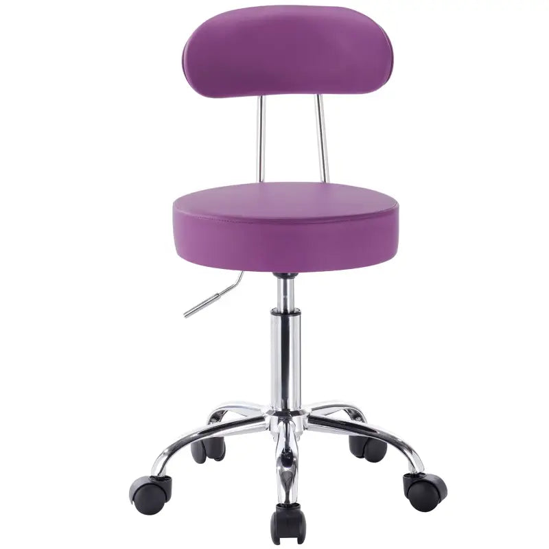 BukkitBow verstelbare kunstleren bureaustoel met verchroomd staal, ergonomisch ontwerp en 360° draaibaar, tot 100 kg draagvermogen