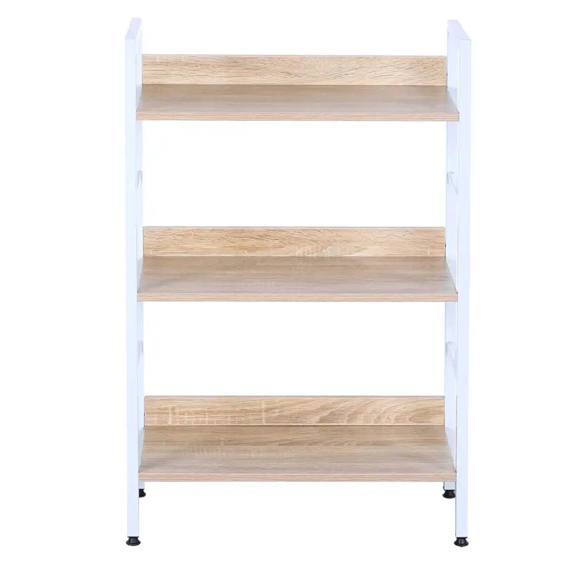 BukkitBow wandkast opbergrek met 3 planken, grote opslagruimte, multifunctioneel, afmetingen 60x27,5x93 cm, zwart metalen frame