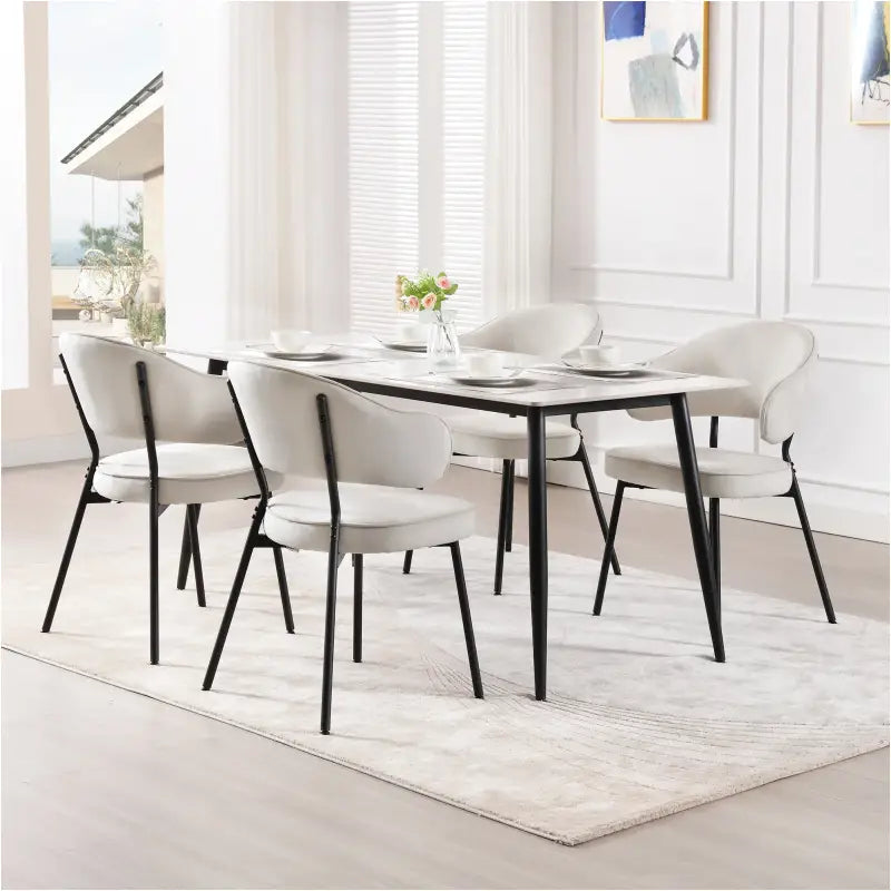 BukkitBow - Set van 2 Fluwelen Eetkamerstoelen / Fauteuils