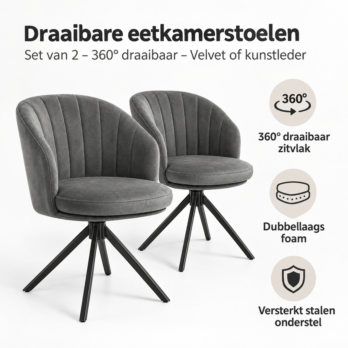 Belangrijkste voordelen en eigenschappen van draaibare eetkamerstoelen