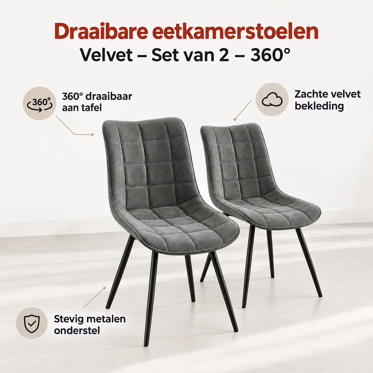 Belangrijkste voordelen en eigenschappen van draaibare eetkamerstoelen