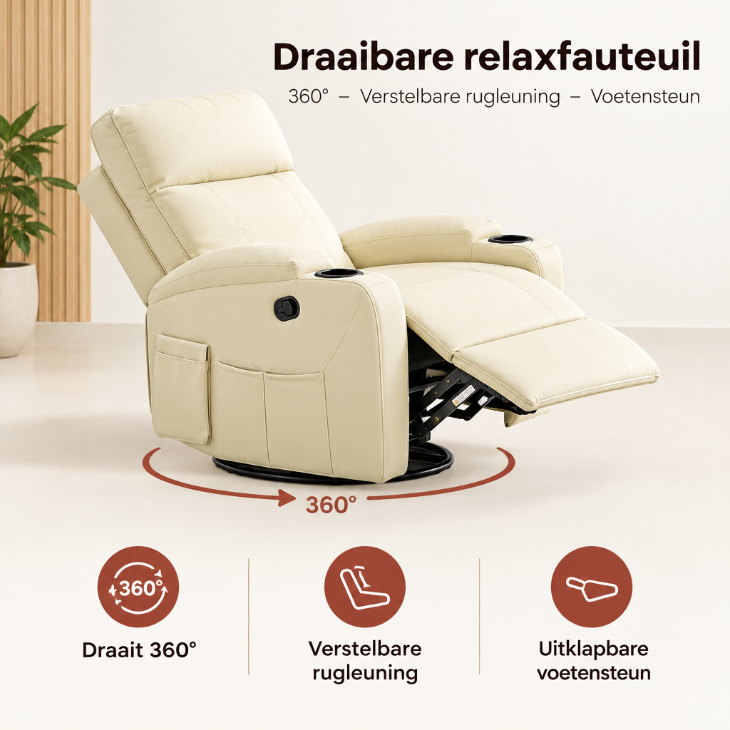 Belangrijkste voordelen en eigenschappen van draaibare relaxfauteuil