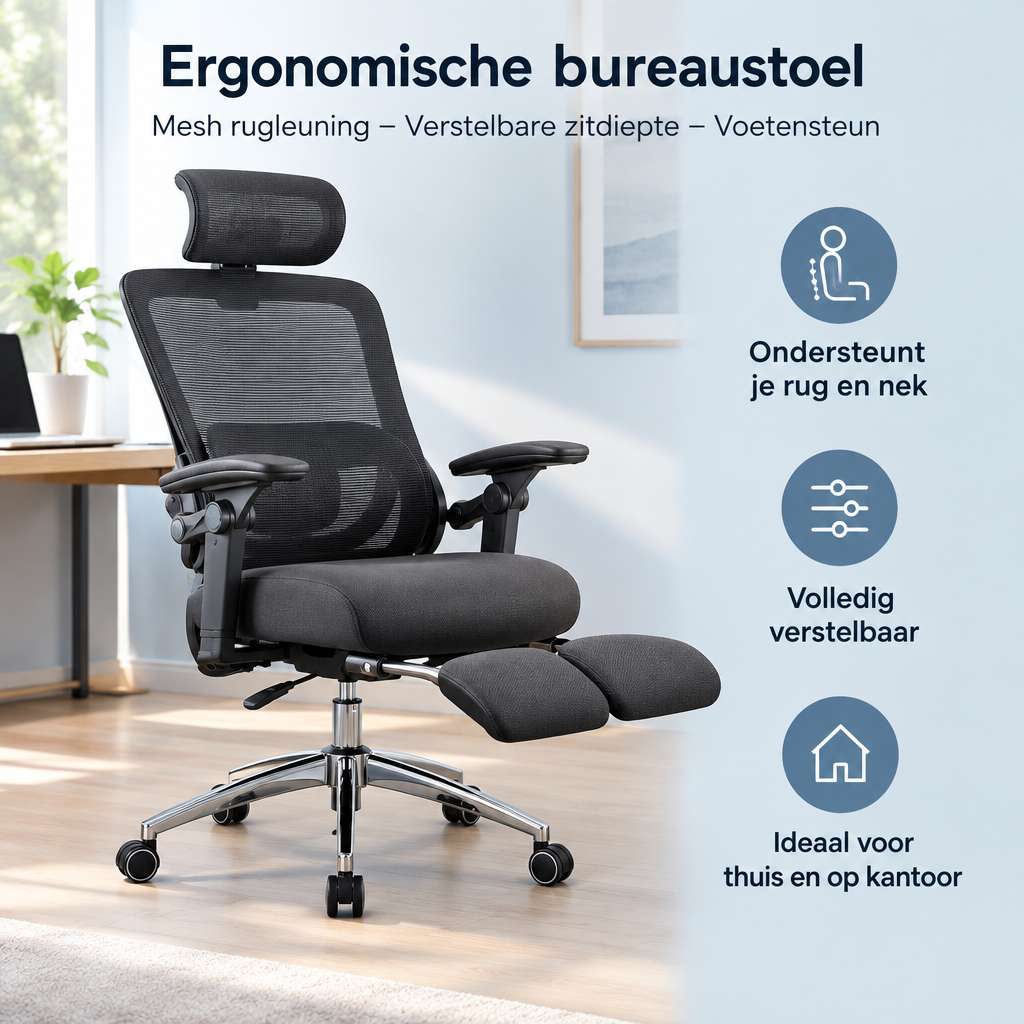 Praktische toepassing en keuzehulp voor ergonomische bureaustoel