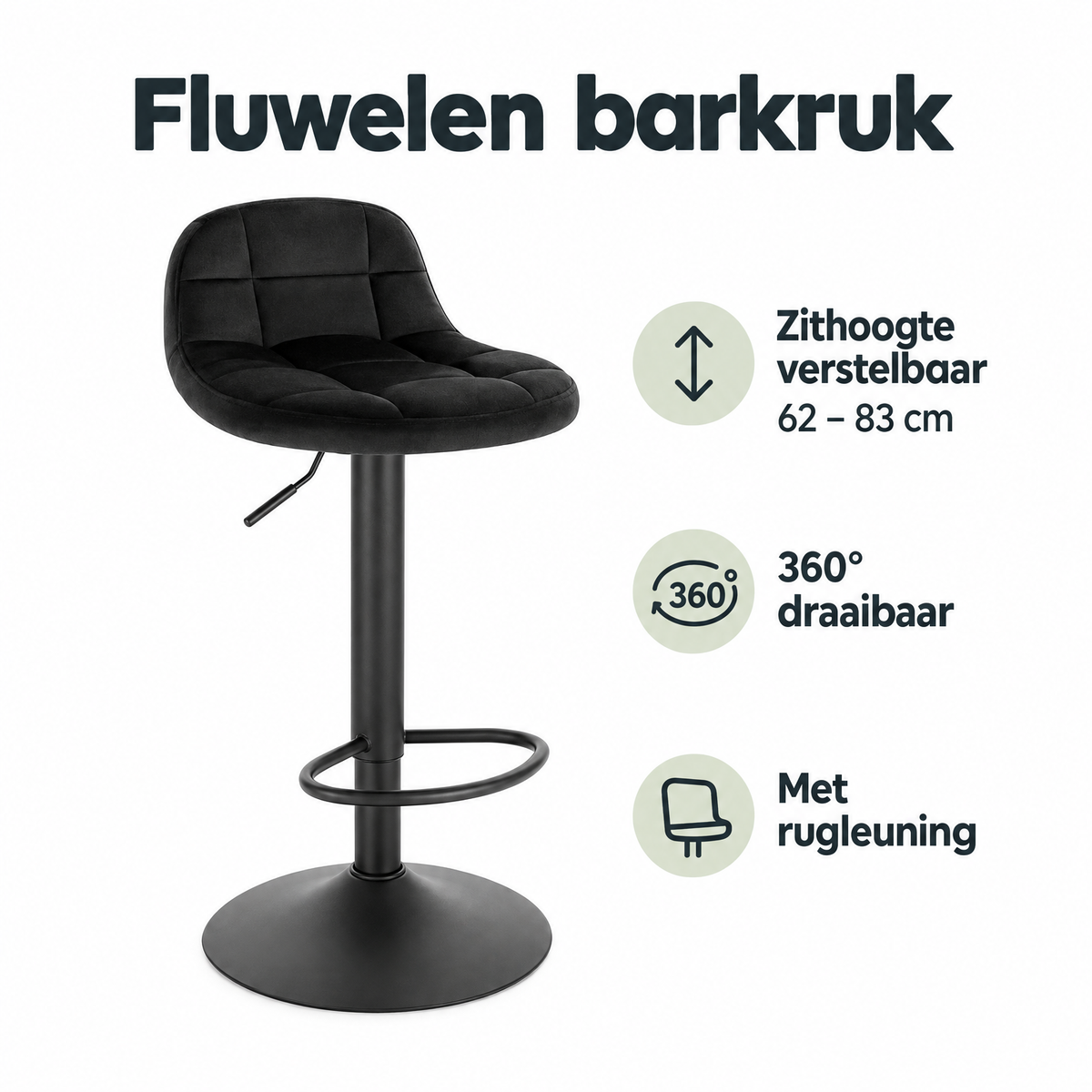 Belangrijkste voordelen en eigenschappen van fluwelen barkruk