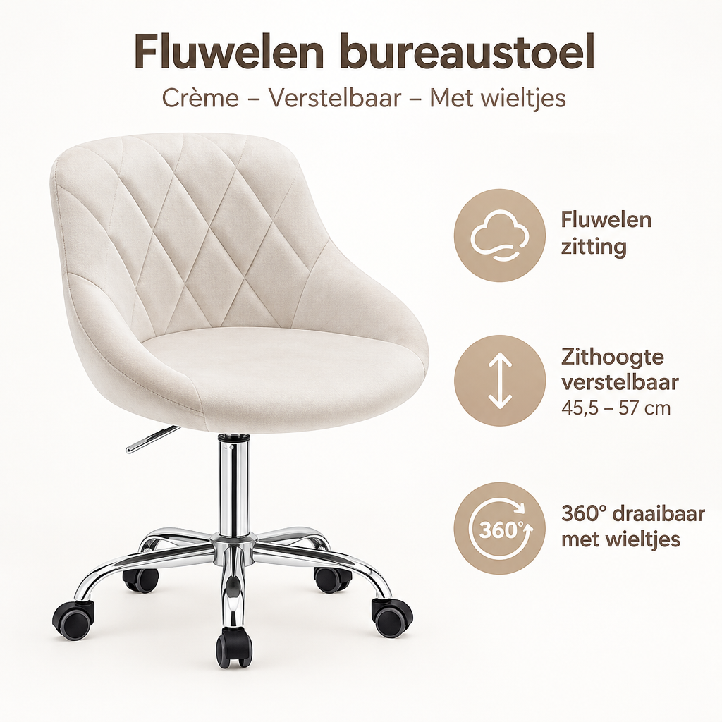 Belangrijkste voordelen en eigenschappen van fluwelen bureaustoel