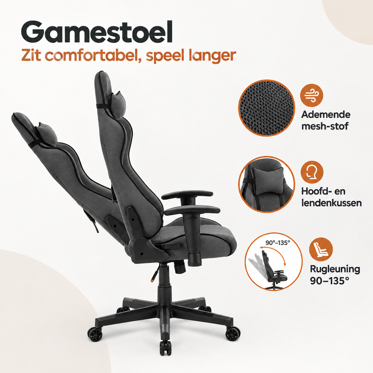 Belangrijkste voordelen en eigenschappen van gamestoel