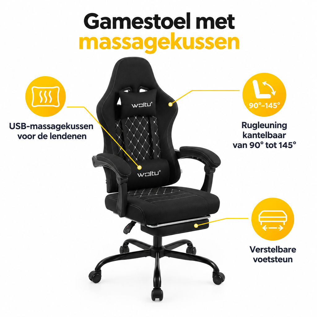 Belangrijkste voordelen en eigenschappen van gamestoel met massagekussen
