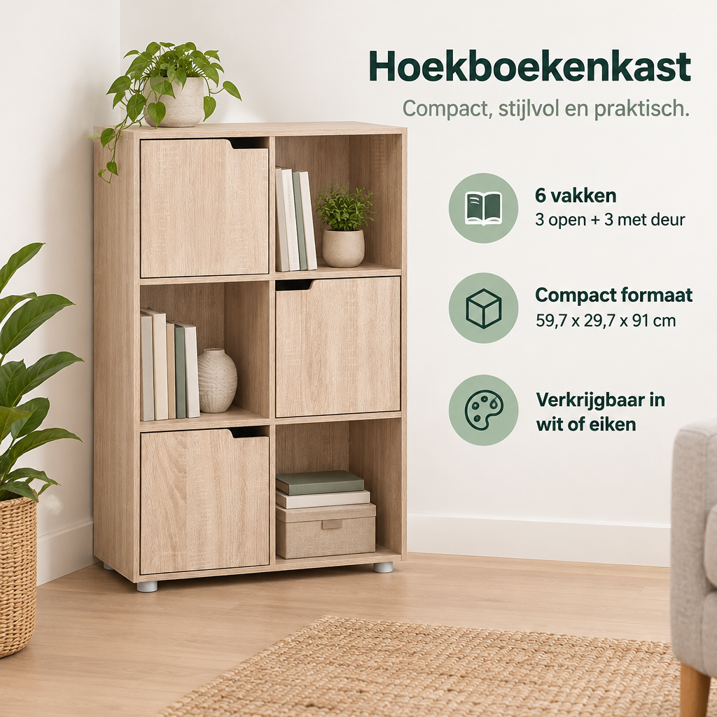Praktische toepassing en keuzehulp voor hoekboekenkast