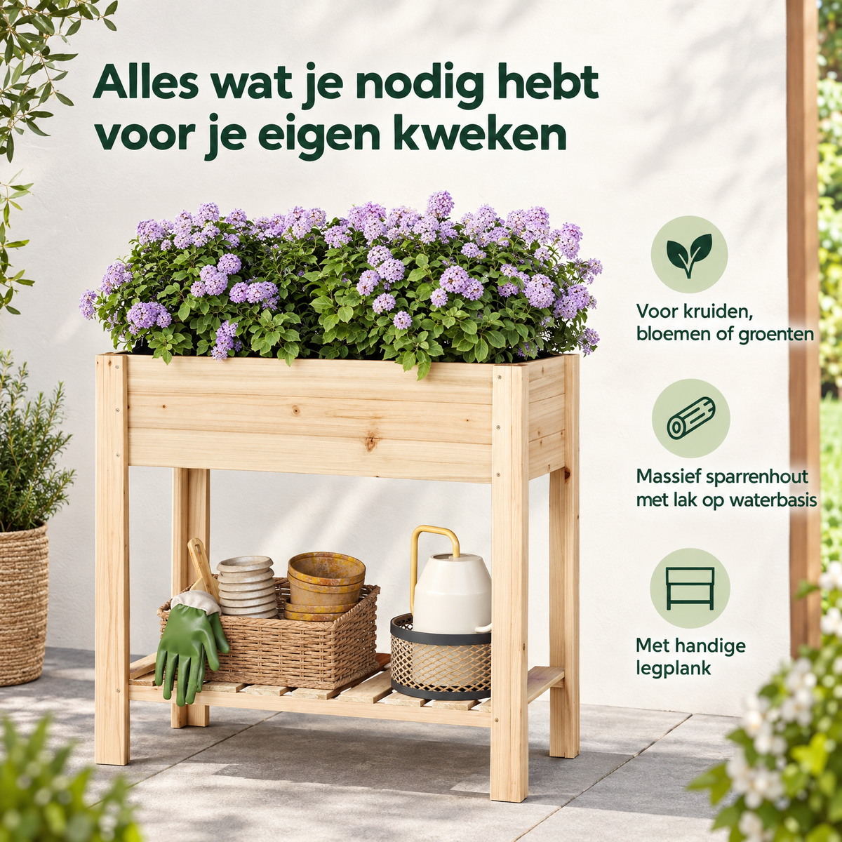 Praktische toepassing en keuzehulp voor houten kweektafel