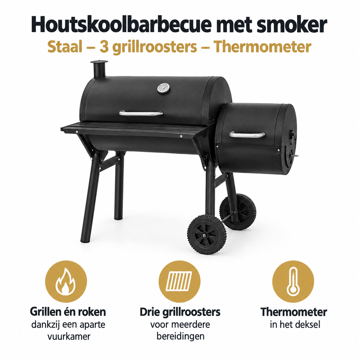 Belangrijkste voordelen en eigenschappen van houtskoolbarbecue met smoker