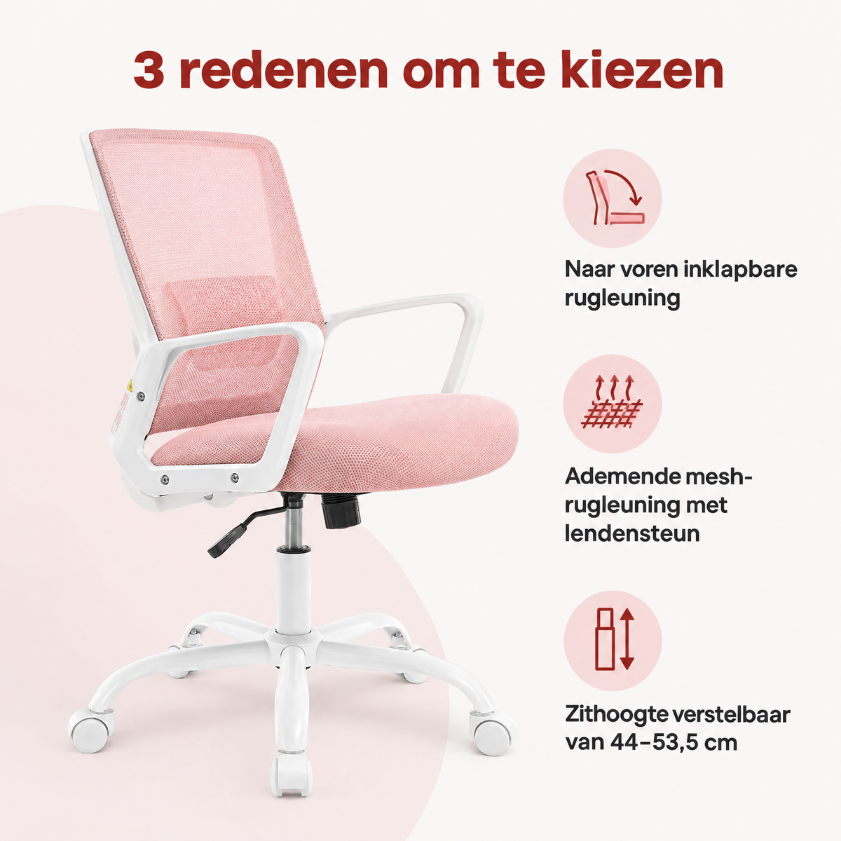 Belangrijkste voordelen en eigenschappen van inklapbare bureaustoel