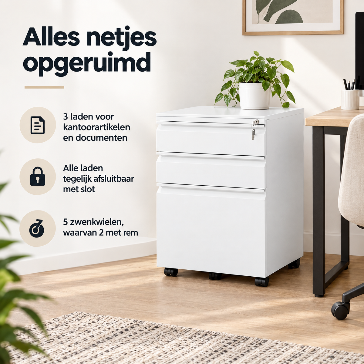 Praktische toepassing en keuzehulp voor ladeblok op wielen