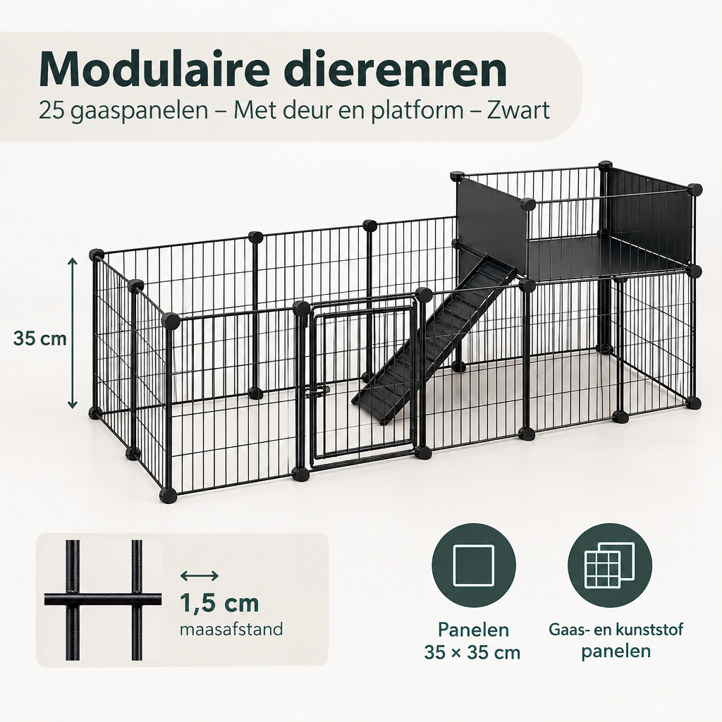 Afmetingen en productspecificaties van modulaire dierenren