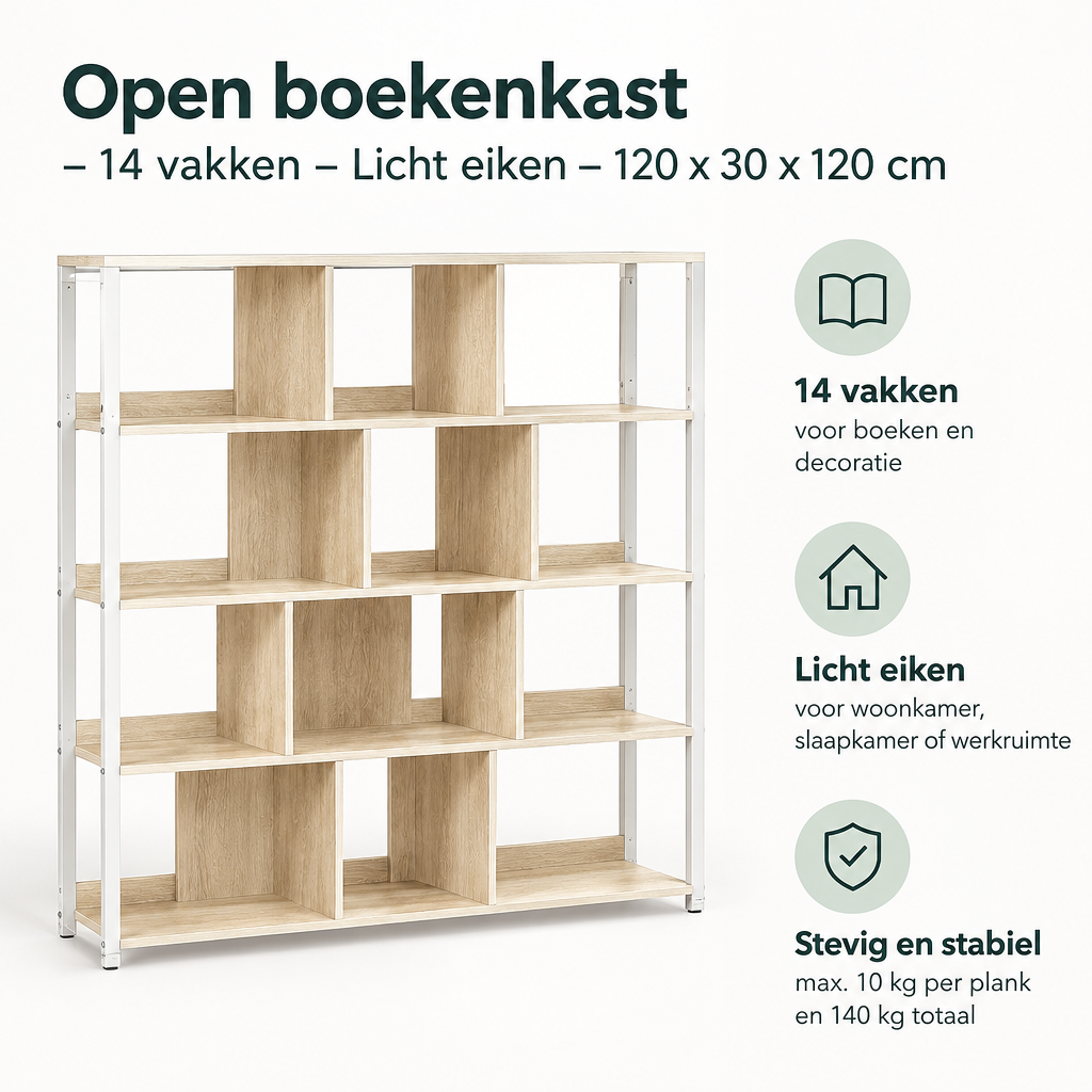 Belangrijkste voordelen en eigenschappen van open boekenkast