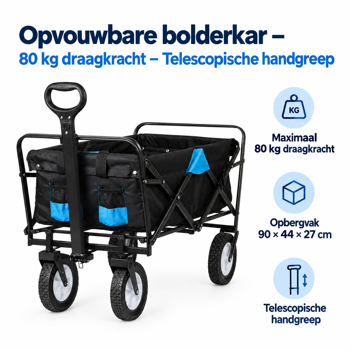 Belangrijkste voordelen en eigenschappen van opvouwbare bolderkar