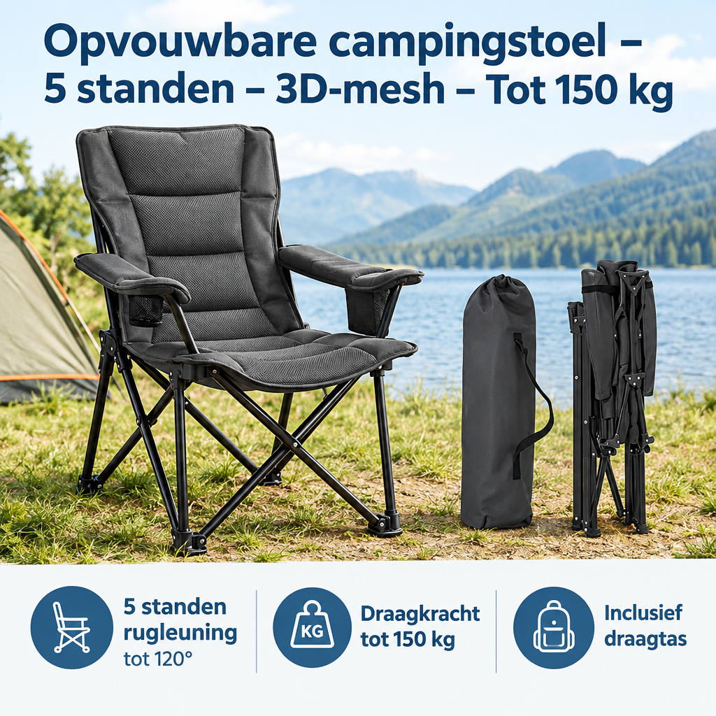 Praktische toepassing en keuzehulp voor opvouwbare campingstoel