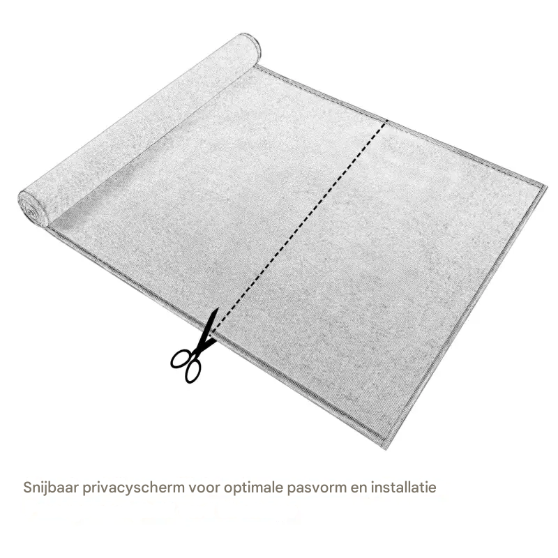 BukkitBow - Privacy Scherm Antraciet - 180g/m² - Schaduwend: 85% - Temperatuurbestendig - Inclusief 50 Kabelbinders
