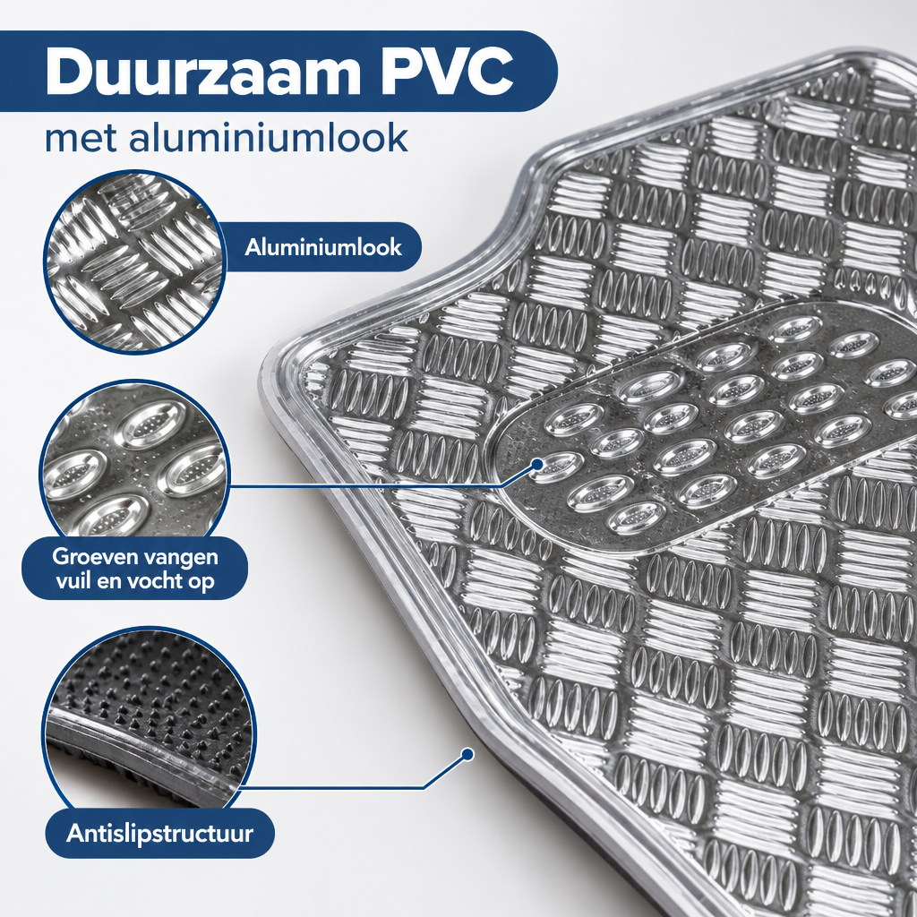 Detail van materiaal en afwerking van universele automatten