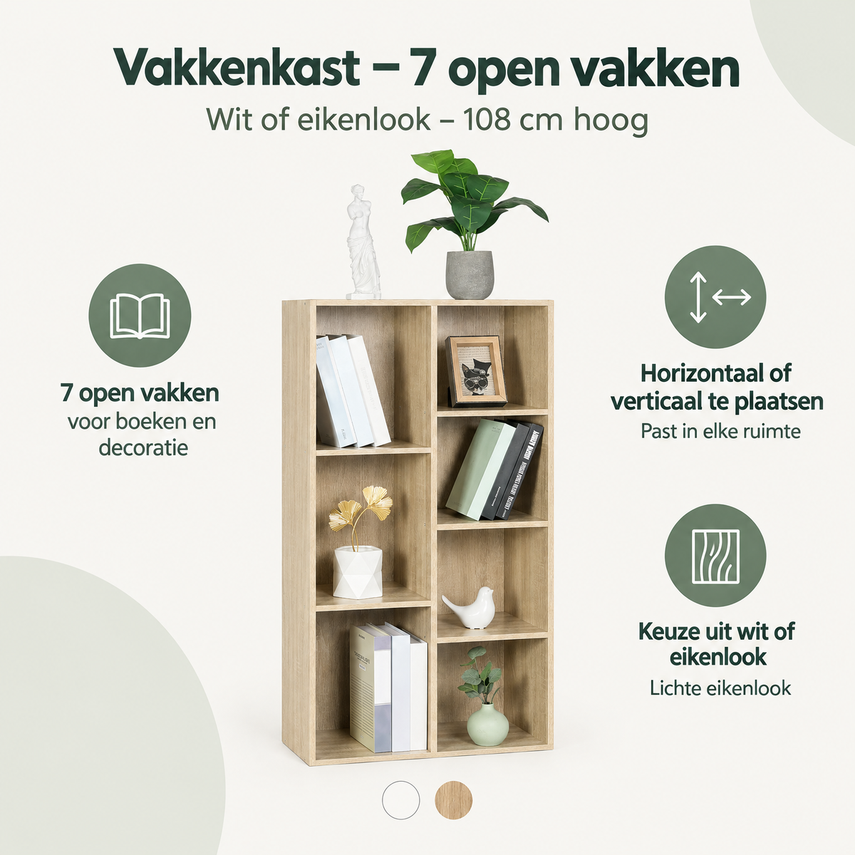 Overzicht van vakkenkast 7 vakken met de belangrijkste productvoordelen