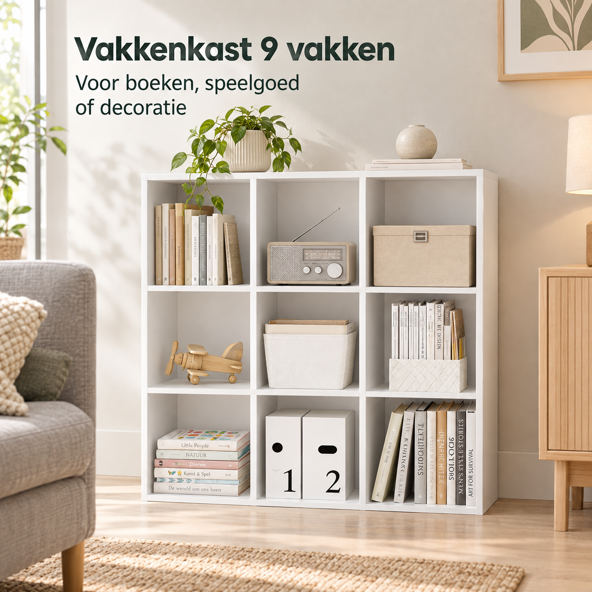vakkenkast 9 vakken in gebruik in een passende praktijksituatie