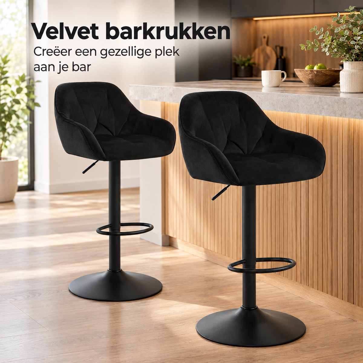 velvet barkrukken in gebruik in een passende praktijksituatie