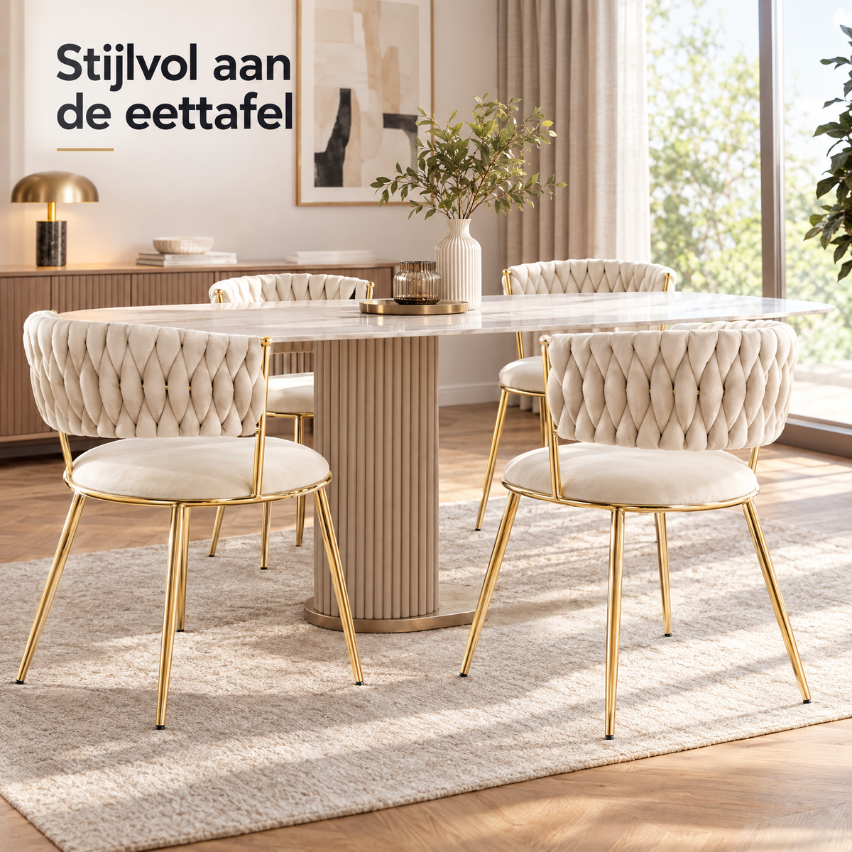 velvet eetkamerstoelen in gebruik in een passende praktijksituatie