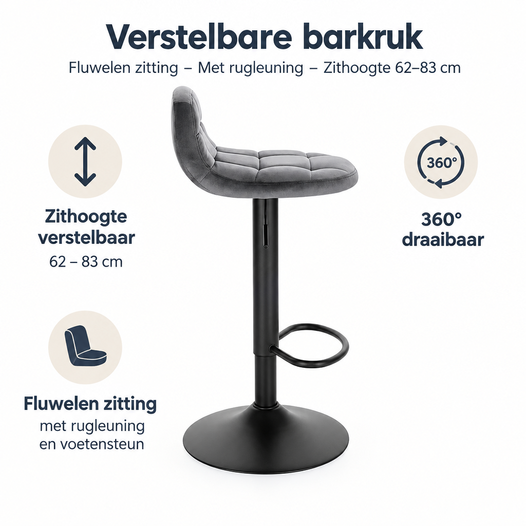 Belangrijkste voordelen en eigenschappen van verstelbare barkruk