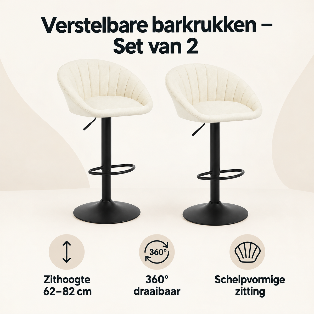 Overzicht van verstelbare barkrukken met de belangrijkste productvoordelen