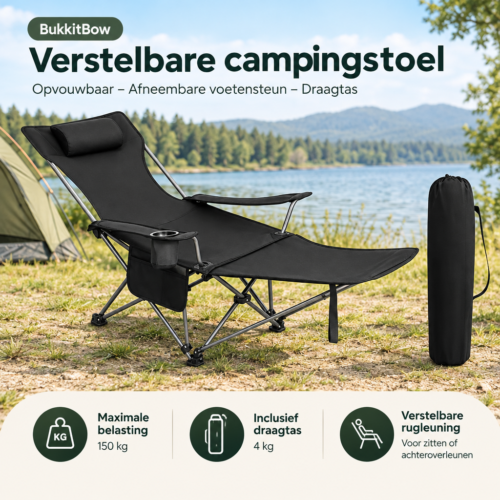 Praktische toepassing en keuzehulp voor verstelbare campingstoel