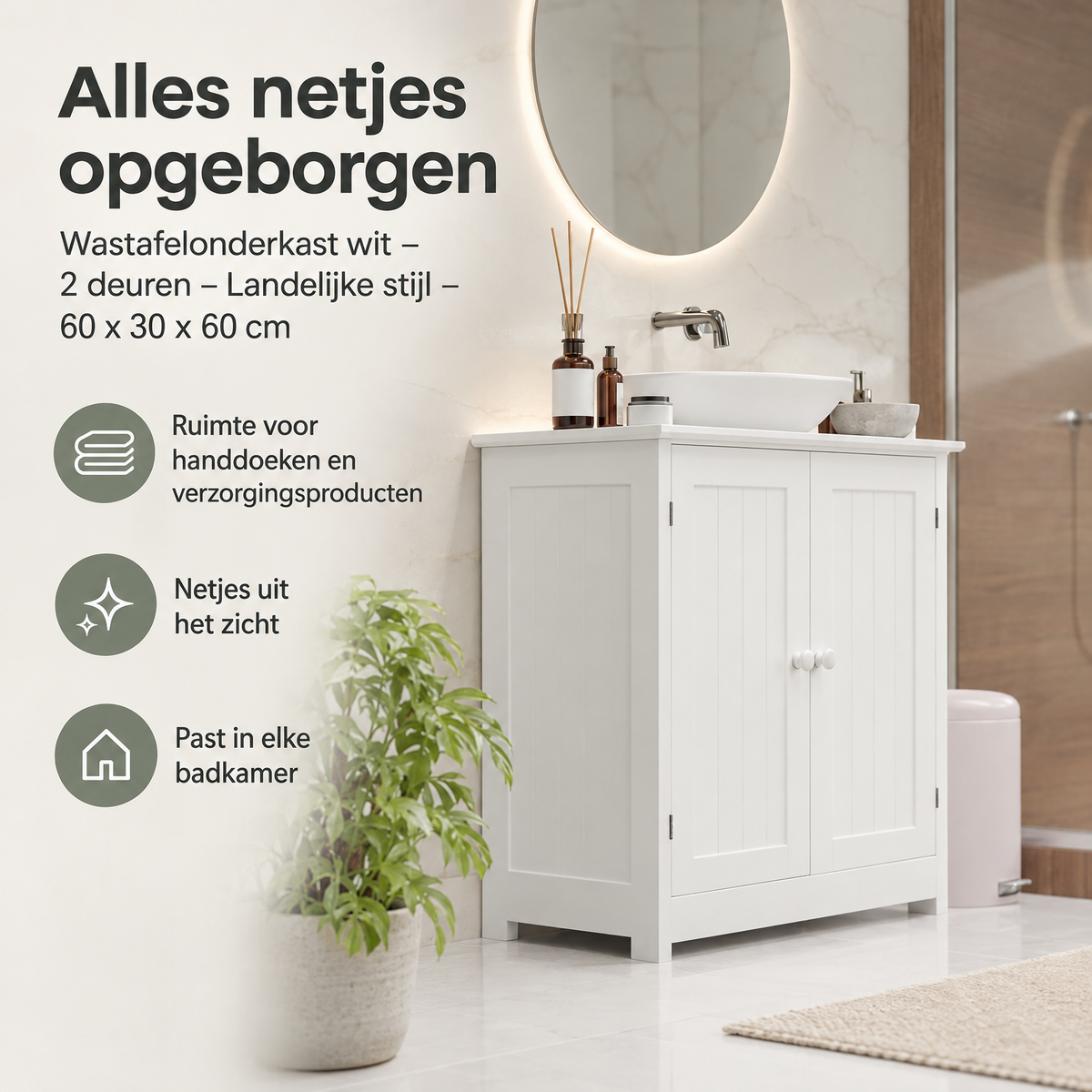 Praktische toepassing en keuzehulp voor wastafelonderkast