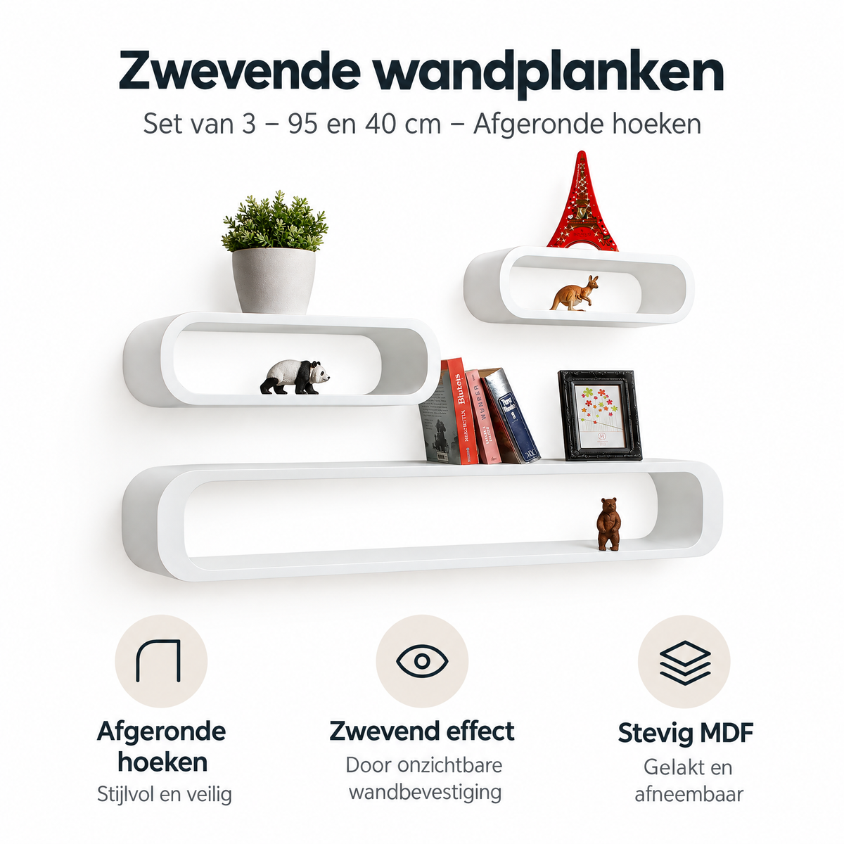 Belangrijkste voordelen en eigenschappen van zwevende wandplanken