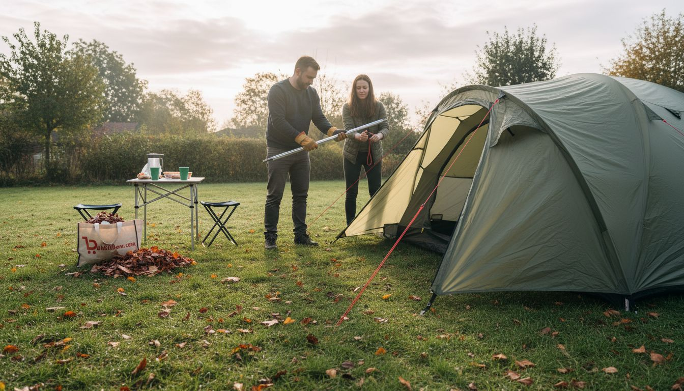 Tijdens het tuinfeest hebben we een stevige, winddichte tent opgezet.